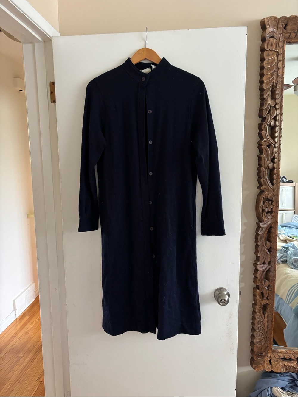 Ports International Navy Button-Front Cardigan